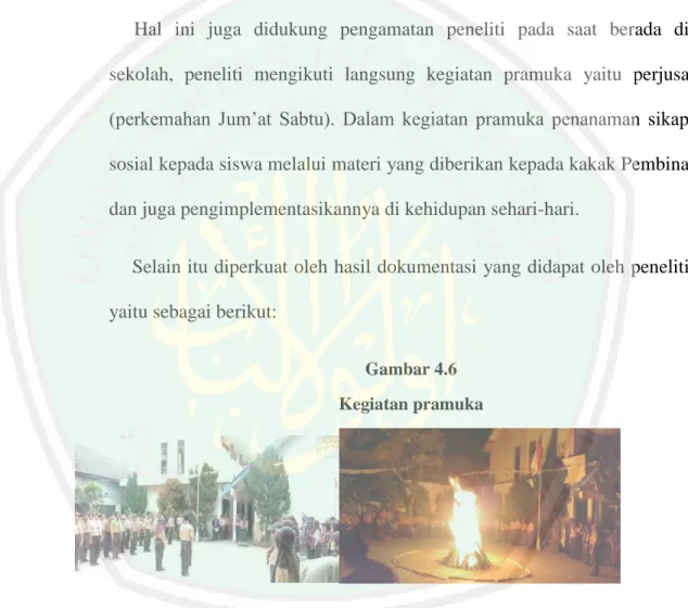 Gambar 4.6  Kegiatan pramuka 