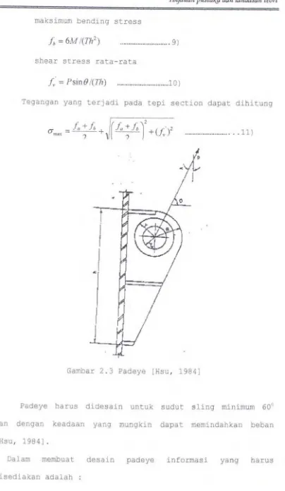 Gambar 2 . 3 Padeye [Hsu , 1984] 