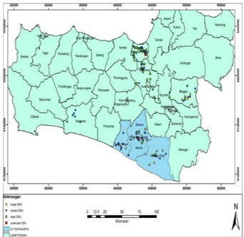 Gambar 2 menunjukkan distribusi tingkat infeksi             bersama yang paling kompleks      ​quadruple   ​DEN terdapat    pada Kota Semarang dan Kota Yogyakarta
