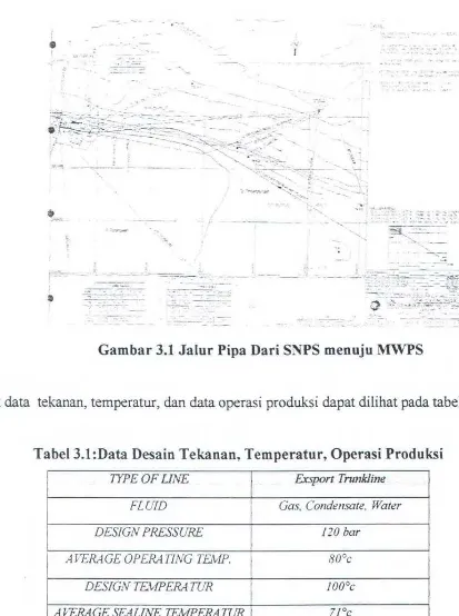 Gambar 3.1 Jalur Pipa Dari SNPS menuju MWPS 