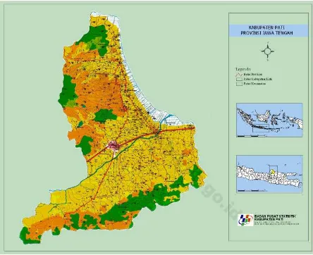 Gambar 2.1. Peta Administrasi Kabupaten Pati Sumber : BPS, Kabupaten Pati Dalam Angka 2017 