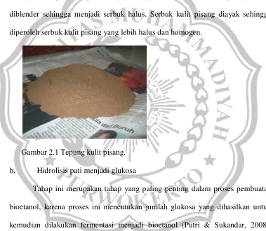 Gambar 2.1 Tepung kulit pisang. 