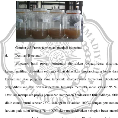 Gambar 2.3 Proses fermentasi menjadi bioetanol. 