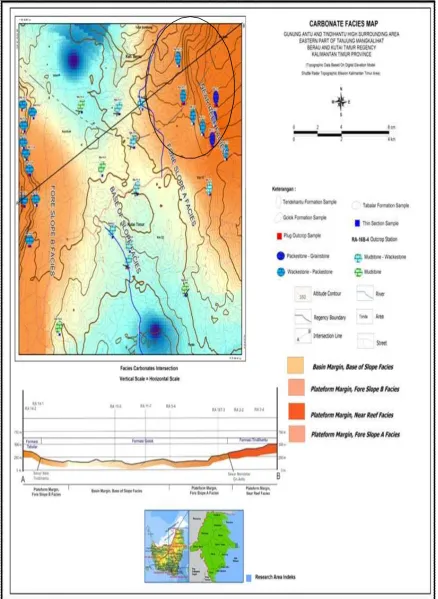 Figure 6 – Carbonates facies map 