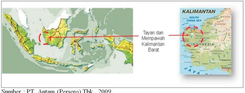 Gambar 2. Lokasi rencana pabrik CGA dan SGA di Tayan dan Mempawah,Provinsi Kalimantan Barat