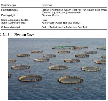 Tabel 2.1 Jenis-jenis Offshore cage 