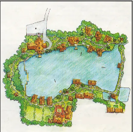 Gambar 1 Site plan Kampung Sampireun (Sumber : Dokumentasi Arsitek) 