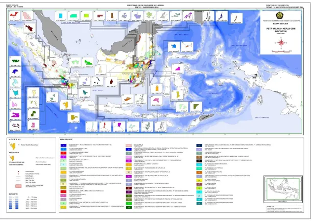 Gambar 2.7. Peta penyelidikan CBM Badan Geologi dan wilayah kerja CBM tahun 2014.