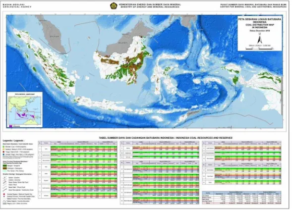 Gambar 2.5. Sumber daya dan Cadangan Batubara Indonesia Status 2016.