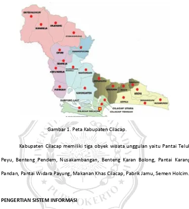 Gambar 1. Peta Kabupaten Cilacap.  