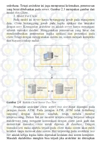 Gambar 2.4  Sistem Client Server Two Tier 
