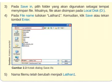 Gambar 2.4 Membuat dokumen baru dari menu File