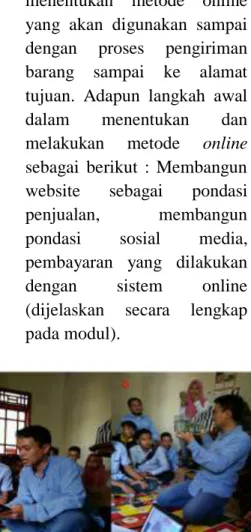 Gambar 2. Diskusi pemanfaatan  lahan dengan budidaya ikan cupang 