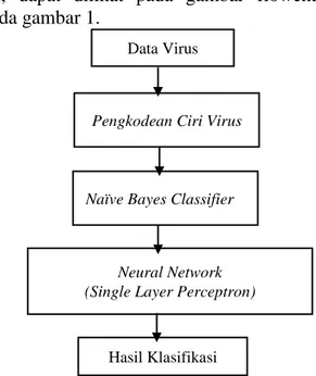 Gambar 1. Diagram alur sistem proses  klasifikasi virus 