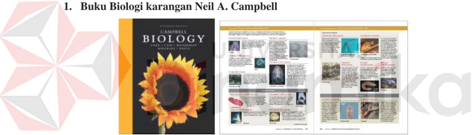 Gambar 4.8 Cover serta cuplikan buku Biologi karangan Neil A. 