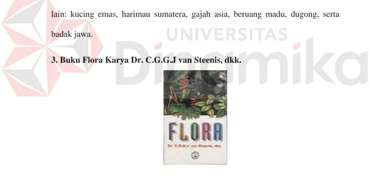 Gambar 4.10 Cover Buku Flora Karya Dr. C.G.G.J Van Steenis  (Sumber: Hasil olahan Peneliti.2019) 