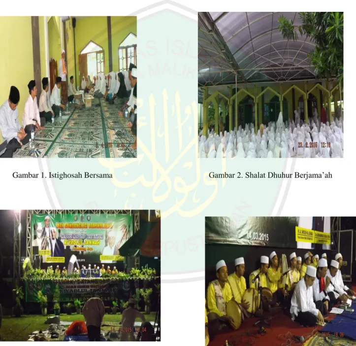 Gambar 3. Shlawatan bersama RJ (Riyadhul Jannah)  Gambar 4. Hadrah Shalawatan Bersama 