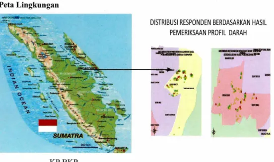 Gambar 2. Peta Kota Dumai, Riau dan distribusi kawasan 