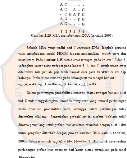 Gambar 2.25.  MSA dari alignment DNA (Attaluri, 2007). 