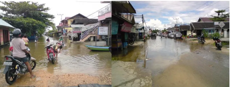 Gambar 7.3 : Kondisi Genangan akibat banjir di Kec. Melak Kabupaten Kutai Barat 