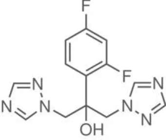 Gambar 1 Struktur Flukonazol 