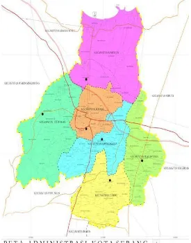 Gambar 2.1.Peta Wilayah Administrasi Kota Serang
