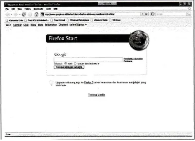 Gambar 4: Search engine “GOOGLE” dari pengolah Mozilla Firefox. (Sumber: http://www.google.co.id) 