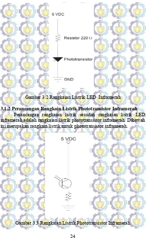 Gambar 3.2 Rangkaian Listrik LED  Inframerah  
