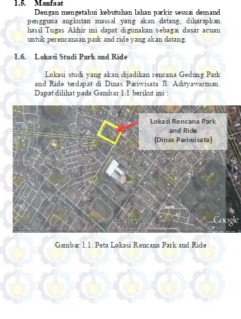 Gambar 1.1. Peta Lokasi Rencana Park and Ride 