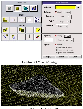 Gambar 3.4 Menu Meshing 
