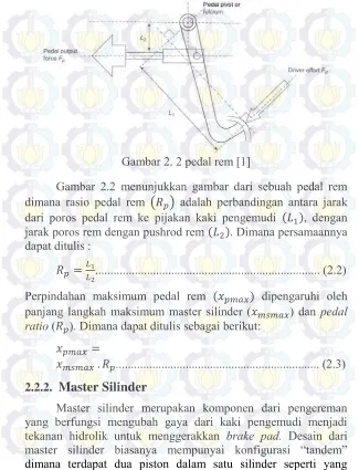 Gambar 2. 2 pedal rem [1] 