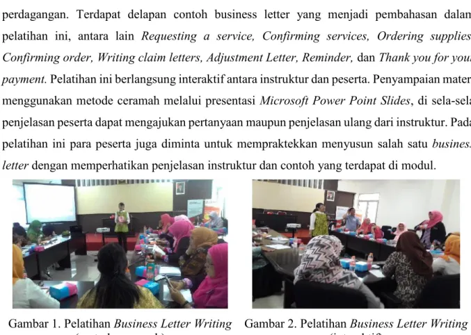 Gambar 1. Pelatihan Business Letter Writing