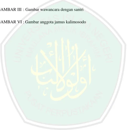 GAMBAR II : Gambar wawancara dengan warga GAMBAR III : Gambar wawancara dengan santri