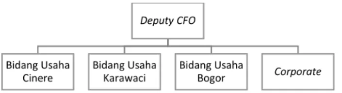 Gambar II.3: Struktur Organisasi Divisi Keuangan  Sumber: Database PT Megapolitan Developments Tbk 