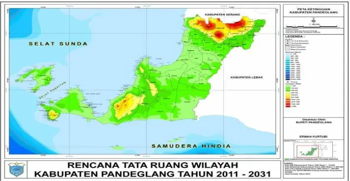 Gambar 4.6 Peta Ketinggian Kabupaten Pandeglang 