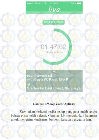 Gambar 4.9 Stop Event Aplikasi 