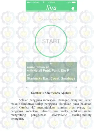 Gambar 4.7 Start Event Aplikasi 