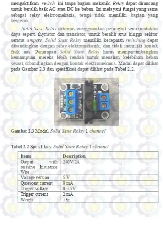 Gambar 2.3 Modul Solid State Relay 1 channel 