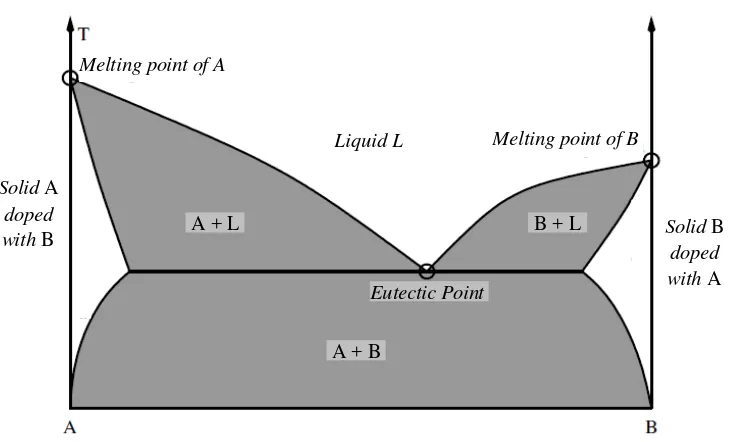 Gambar 2.1 Diagram Representasi Teori Titik Eutektik Campuran [30] 