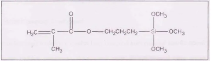 Gambar 2. Struktur kimia bahan coupling ɤ-methacryloxypropyltriethoxysilane.9
