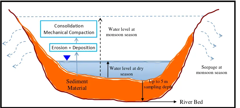 Figure 1.1 Illustration of excessive sediment on river bed 