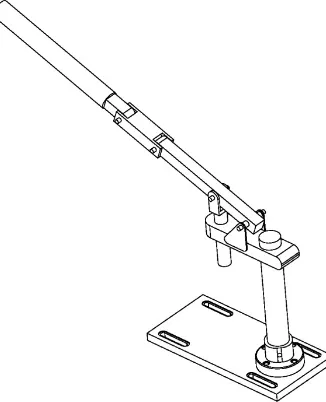 Gambar  1 desain frame mesin injeksi molding fishing lure sederhana. 