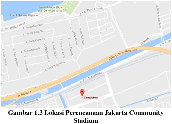 Gambar 1.3 Lokasi Perencanaan Jakarta Community 
