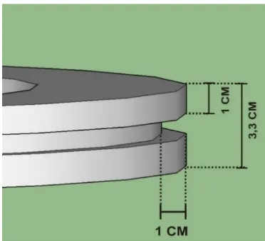 Gambar 3.2 Desain Packaging Lampu Tampak Atas 