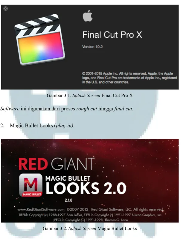 Gambar 3.1. Splash Screen Final Cut Pro X 