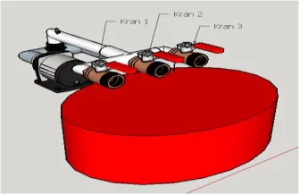 Gambar 3.7. Perancangan Pipa dan Valve 