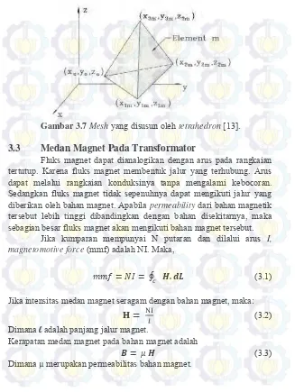 Gambar 3.7  Mesh yang disusun oleh tetrahedron [13]. 