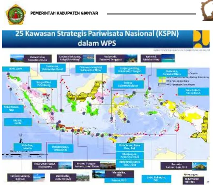 Gambar 3.7 Kawasan Strategis Pariwisata Nasional dalam WPS 