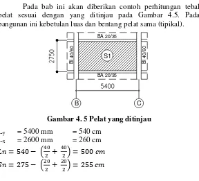 Gambar 4. 5 Pelat yang ditinjau 