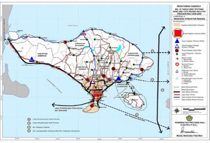 Gambar 3.5  Rencana Struktur Ruang Wilayah Provinsi Bali  